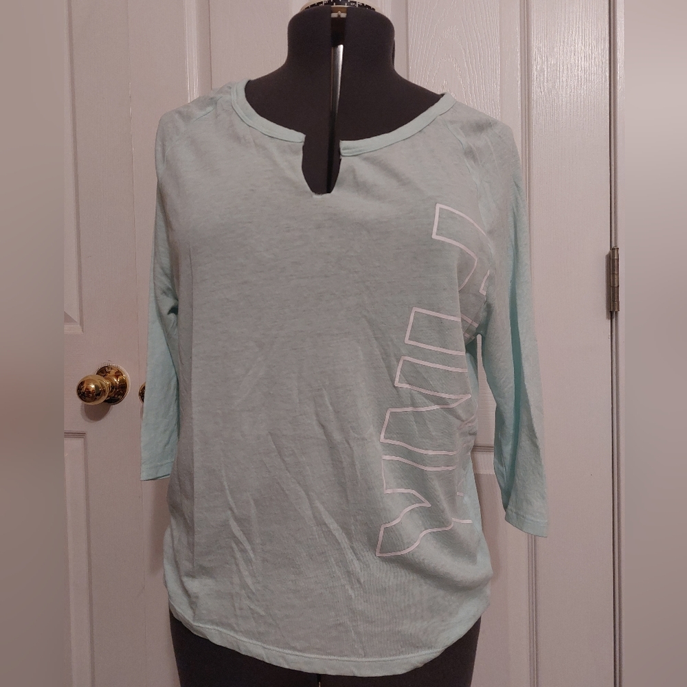 VS PINK Mid Sleeve Seafoam Top